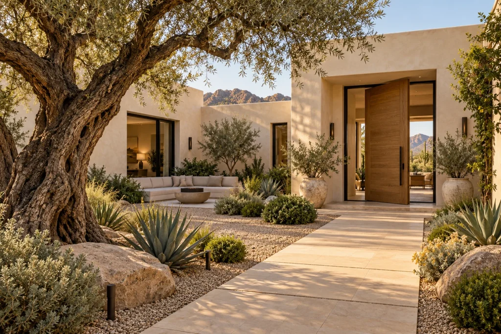 AI-generated courtyard architectural concept