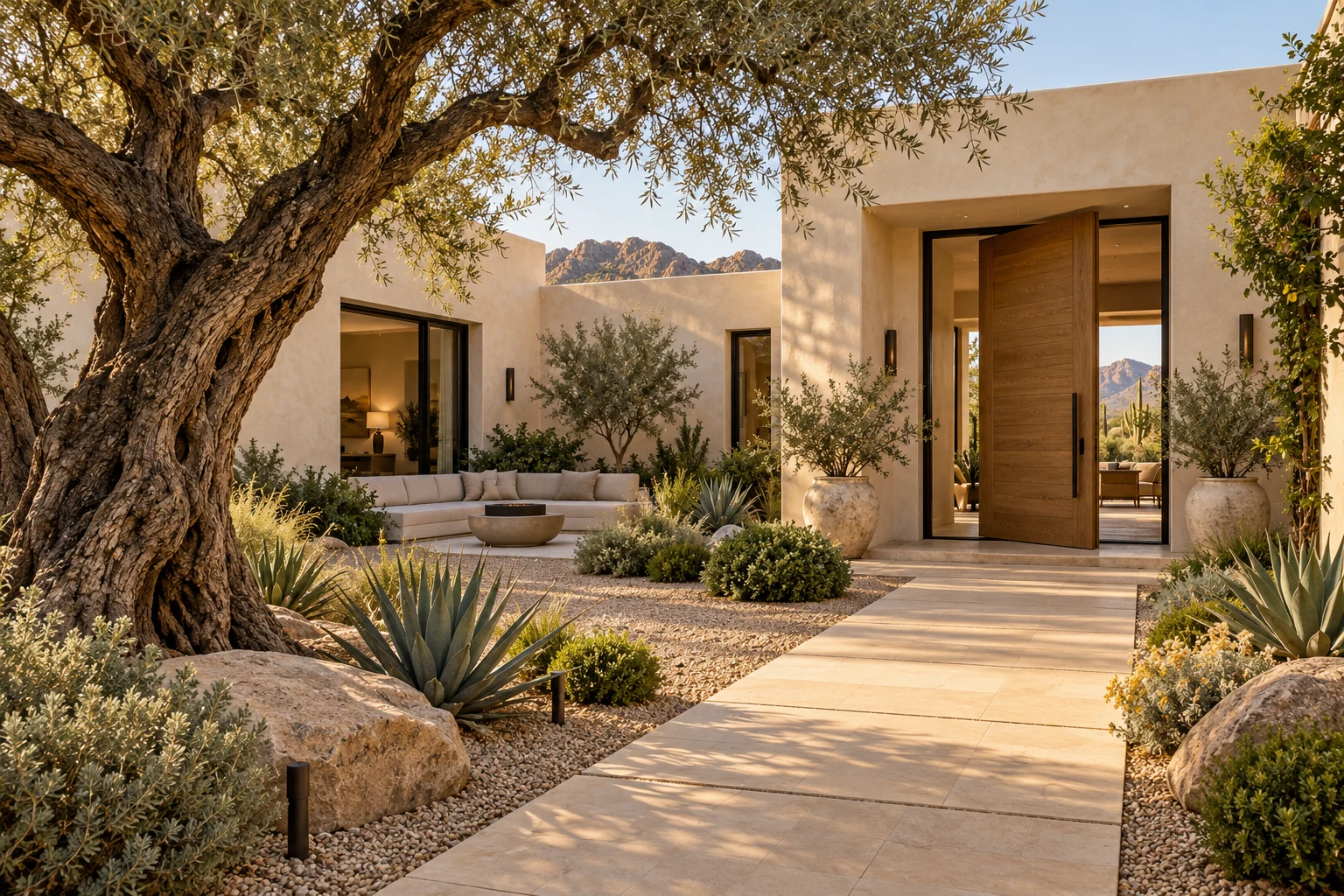 AI-generated courtyard architectural concept